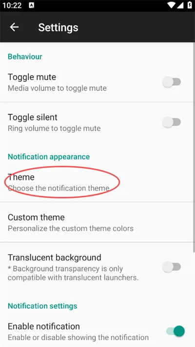 Volume Notification